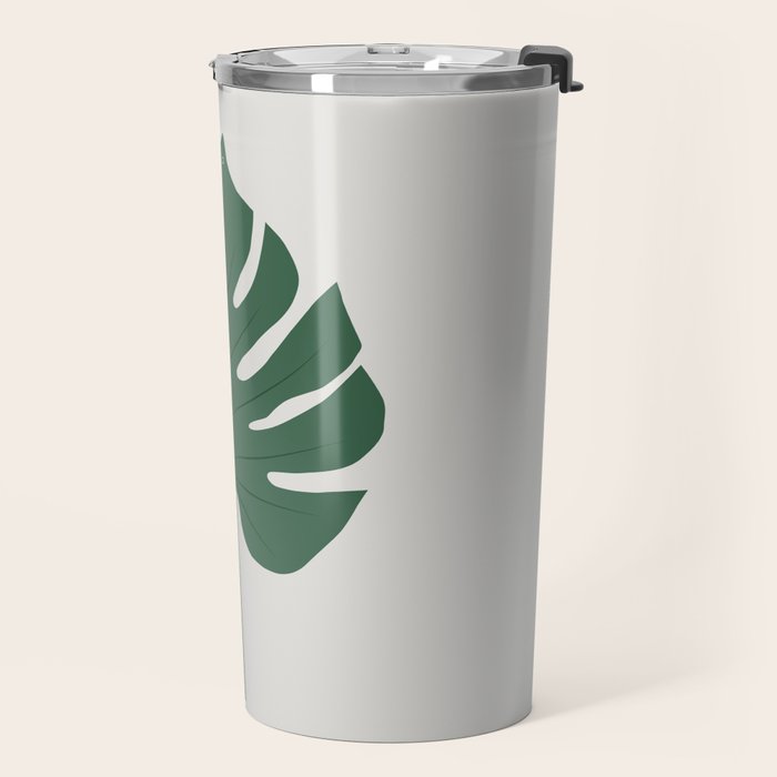 Cat and Plant 24: Meowstera Leaf Travel Mug Gallery Image 2