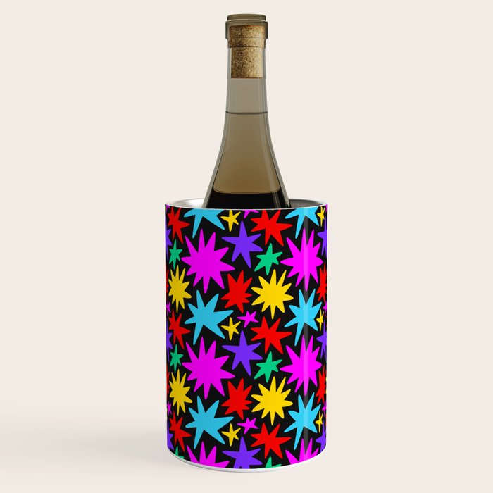 Fun colorful abstract star shape pattern Wine Chiller Gallery Image 2