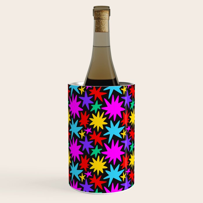 Fun colorful abstract star shape pattern Wine Chiller Gallery Image 1