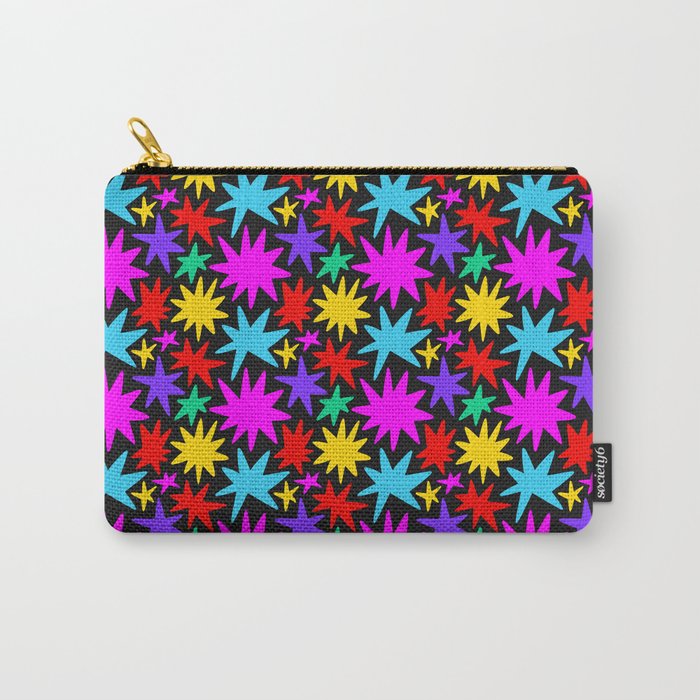 Fun colorful abstract star shape pattern Carry All Pouch Gallery Image 1