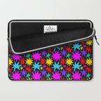 Fun colorful abstract star shape pattern Laptop Sleeve Gallery Image 2