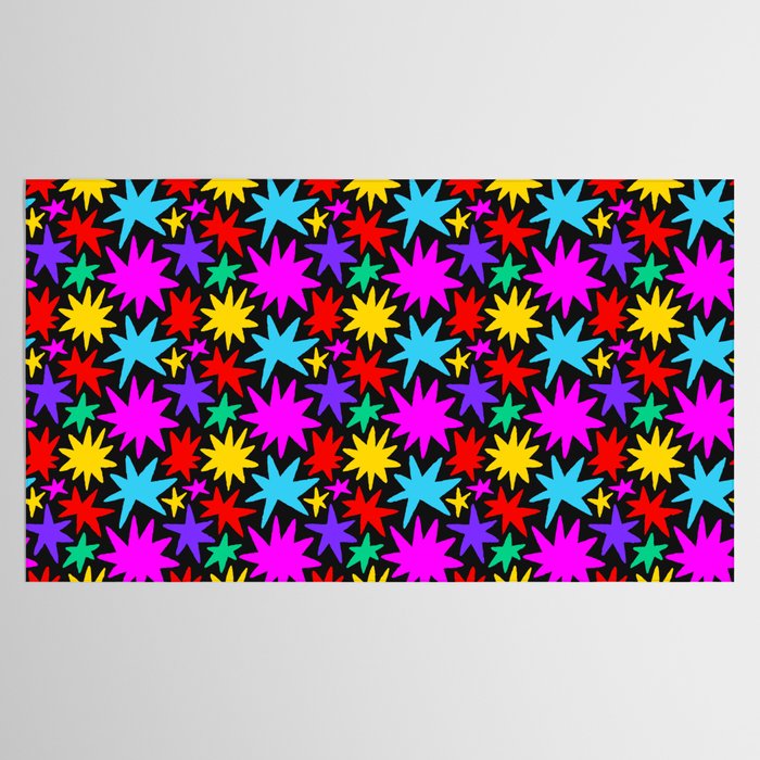 Fun colorful abstract star shape pattern Tablecloth Gallery Image 2