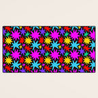 Fun colorful abstract star shape pattern Desk Mat Gallery Image 3