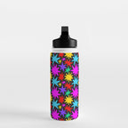 Fun colorful abstract star shape pattern Water Bottle Gallery Image 3