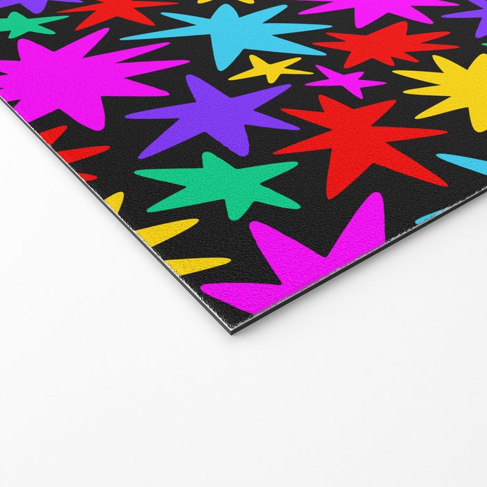 Fun colorful abstract star shape pattern Welcome Mat Gallery Image 2