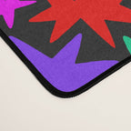 Fun colorful abstract star shape pattern Desk Mat Gallery Image 4