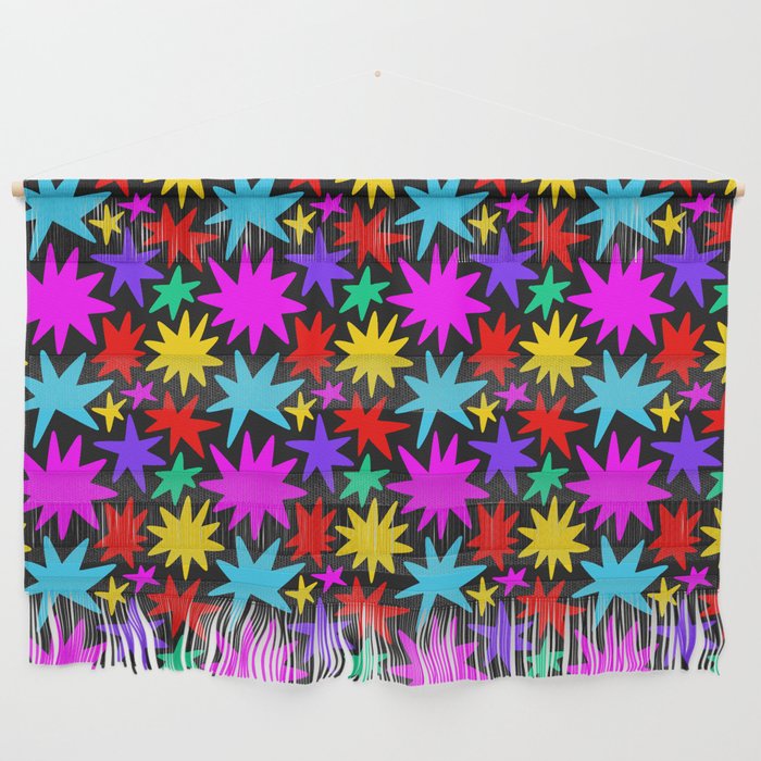 Fun colorful abstract star shape pattern Wall Hanging Gallery Image 1