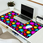 Fun colorful abstract star shape pattern Desk Mat Gallery Image 2