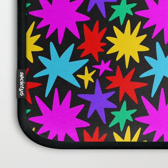 Fun colorful abstract star shape pattern Laptop Sleeve Gallery Image 3