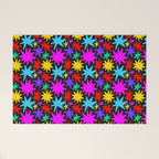 Fun colorful abstract star shape pattern Welcome Mat Gallery Image 1