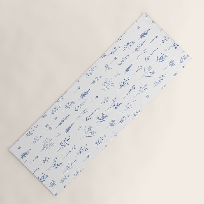 Wildflowers in blue Yoga Mat Gallery Image 1