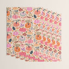 Pumpkin Confetti - Rainbow on Cream Wrapping Paper Gallery Image 3