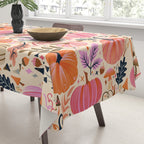 Pumpkin Confetti - Rainbow on Cream Tablecloth Gallery Image 3