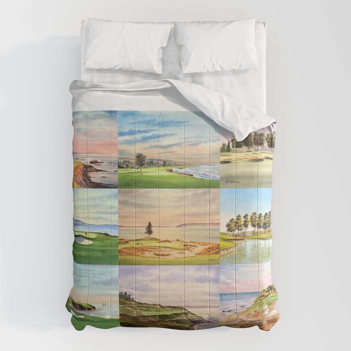 Famous Golf Courses In The USA Collage Comforter Gallery Image 6