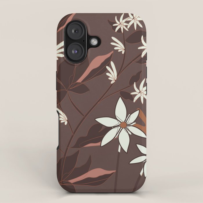 Floral Mocha 3 iPhone Case Gallery Image 1