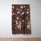 Floral Mocha 3 Window Curtain Gallery Image 3
