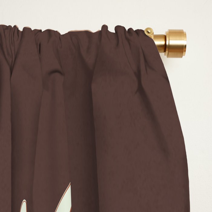 Floral Mocha 3 Window Curtain Gallery Image 2