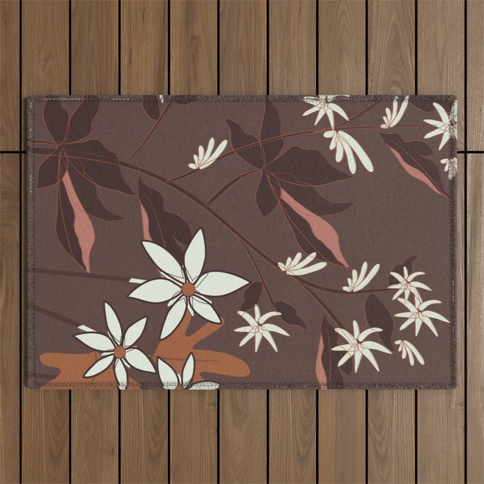 Floral Mocha 3 Outdoor Rug Gallery Image 1