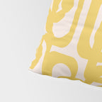Mustard Yellow and Blush Pink Mid-century Modern Loop Pattern Pillow Sham Gallery Image 4