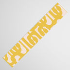 Mustard Yellow and Blush Pink Mid-century Modern Loop Pattern Table Runner Gallery Image 3