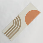 Mid-Century Modern - Orange Sun and Rainbow Yoga Mat Gallery Image 1