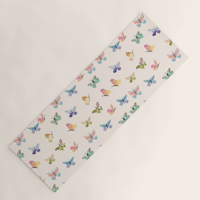 Beautiful Butterflies Yoga Mat Gallery Image 1