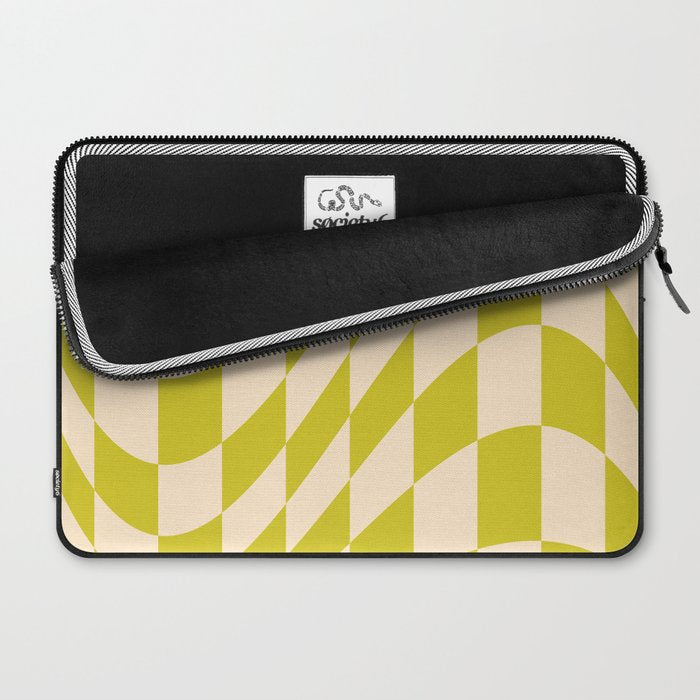 Modern twenties green pattern Laptop Sleeve Gallery Image 2