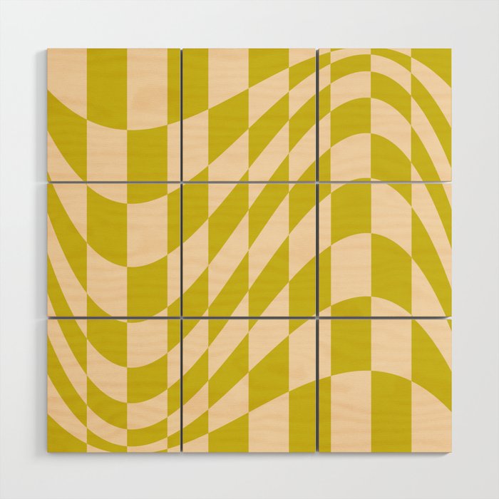 Modern twenties green pattern Wood Wall Art Gallery Image 1