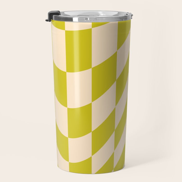 Modern twenties green pattern Travel Mug Gallery Image 3