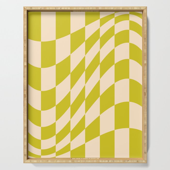Modern twenties green pattern Serving Tray Gallery Image 1