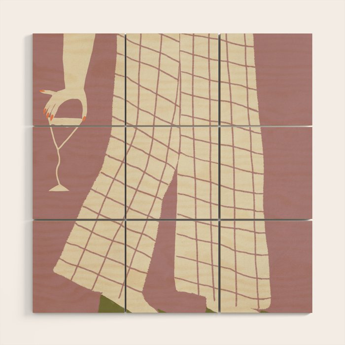 Pinkies Up Whimsy Wood Wall Art Gallery Image 1