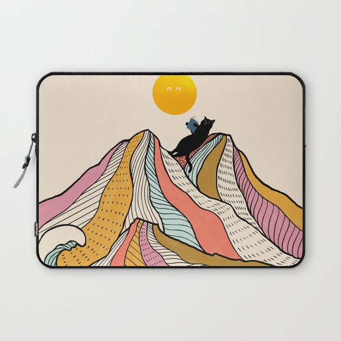 Good Morning Meow 3 - Reading Rainbow Laptop Sleeve Gallery Image 1