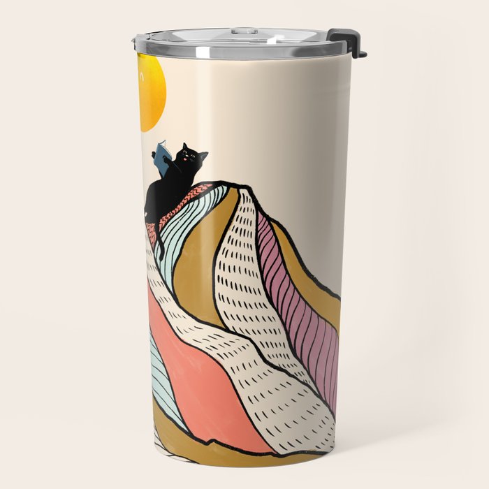 Good Morning Meow 3 - Reading Rainbow Travel Mug Gallery Image 2