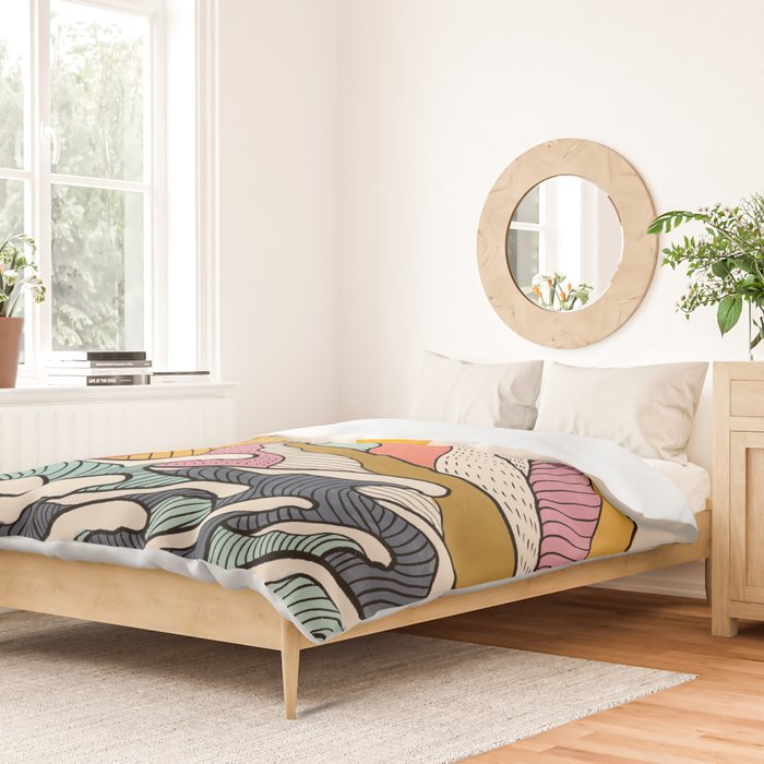 Good Morning Meow 3 - Reading Rainbow Duvet Cover Gallery Image 2