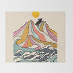 Good Morning Meow 3 - Reading Rainbow Throw Blanket Gallery Image 2