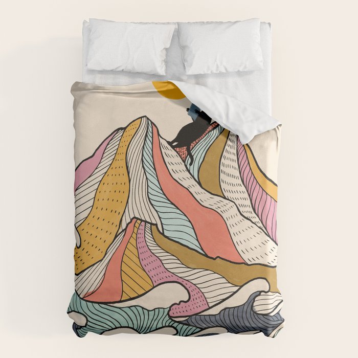 Good Morning Meow 3 - Reading Rainbow Duvet Cover Gallery Image 1