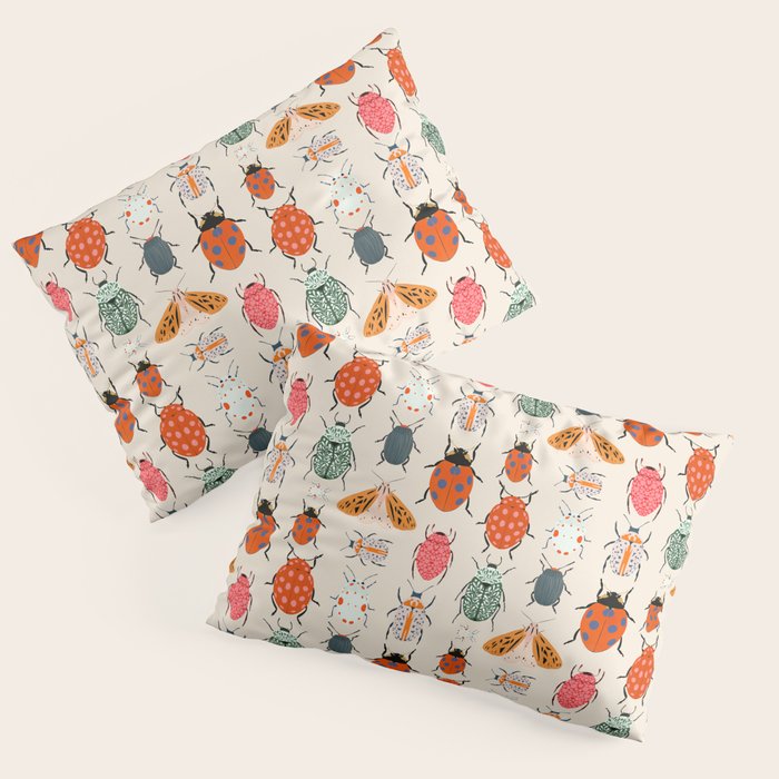 Beetles and butterfies Pillow Sham Gallery Image 3
