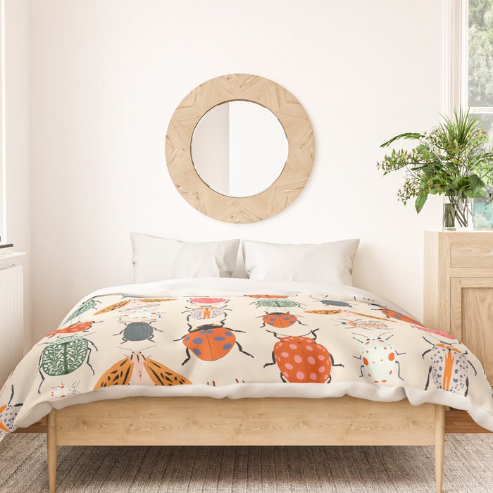 Beetles and butterfies Duvet Cover Gallery Image 3