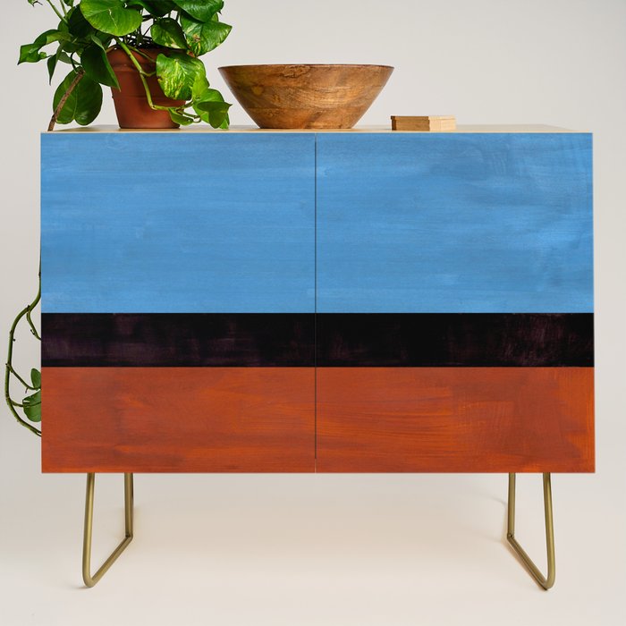 Autumn Sky Color field Abstract Mid Century Modern Minimalist  Credenza Gallery Image 1