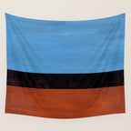 Autumn Sky Color field Abstract Mid Century Modern Minimalist  Wall Tapestry Gallery Image 4