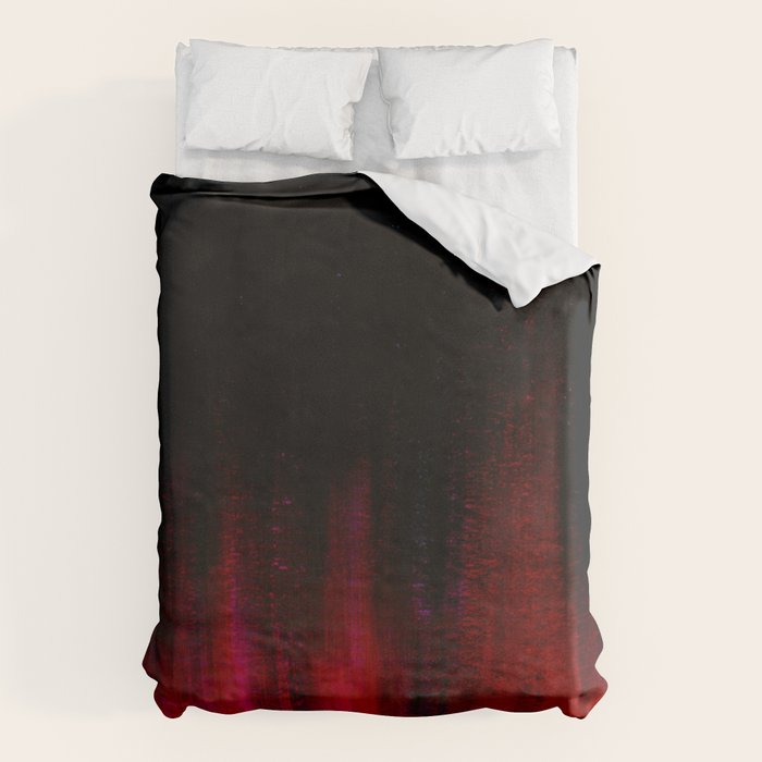 Red and Black Abstract Duvet Cover Gallery Image 1