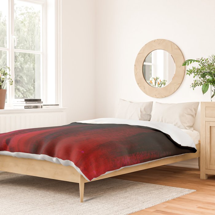 Red and Black Abstract Duvet Cover Gallery Image 2