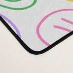 Colorful happy smiling face cartoon pattern Desk Mat Gallery Image 4