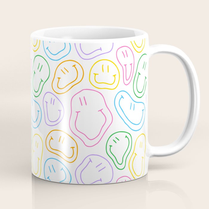 Colorful happy smiling face cartoon pattern Coffee Mug Gallery Image 1