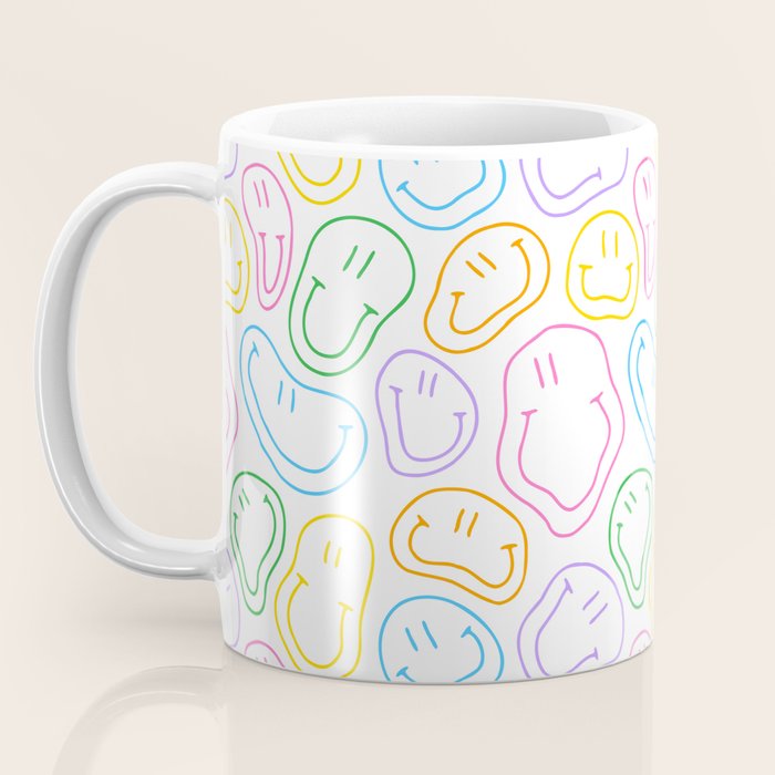 Colorful happy smiling face cartoon pattern Coffee Mug Gallery Image 3