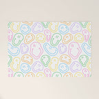 Colorful happy smiling face cartoon pattern Welcome Mat Gallery Image 1
