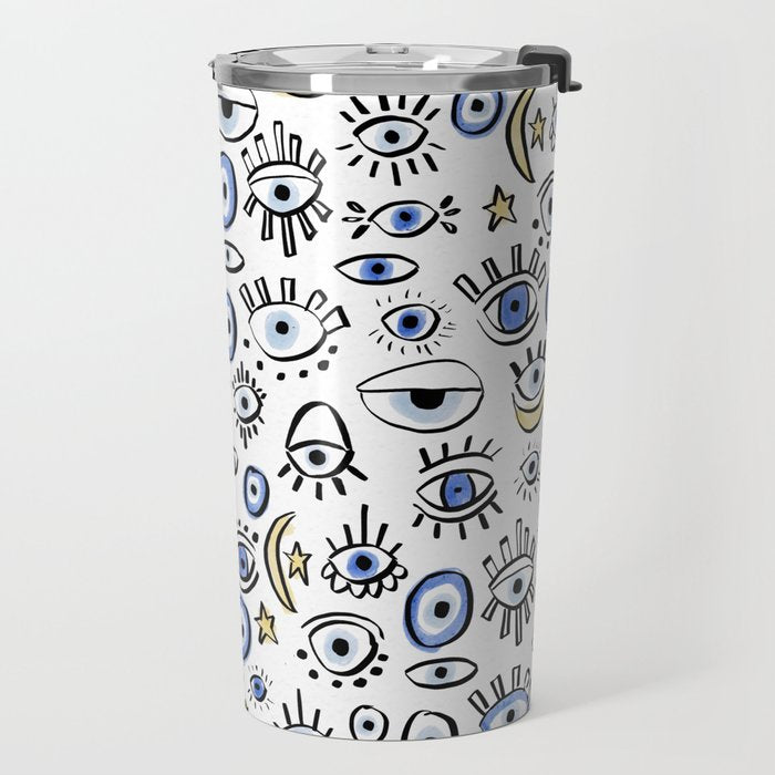 Classic Evil Eye  Travel Mug Gallery Image 2