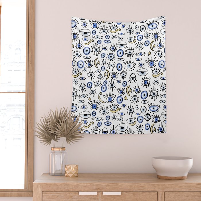 Classic Evil Eye  Wall Tapestry Gallery Image 2