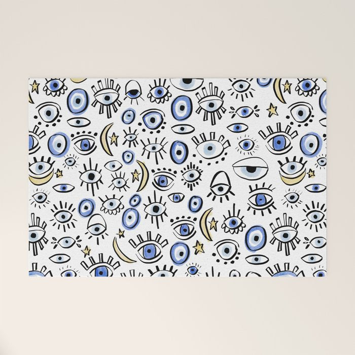 Classic Evil Eye  Welcome Mat Gallery Image 1