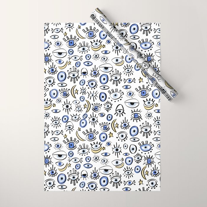 Classic Evil Eye  Wrapping Paper Gallery Image 1